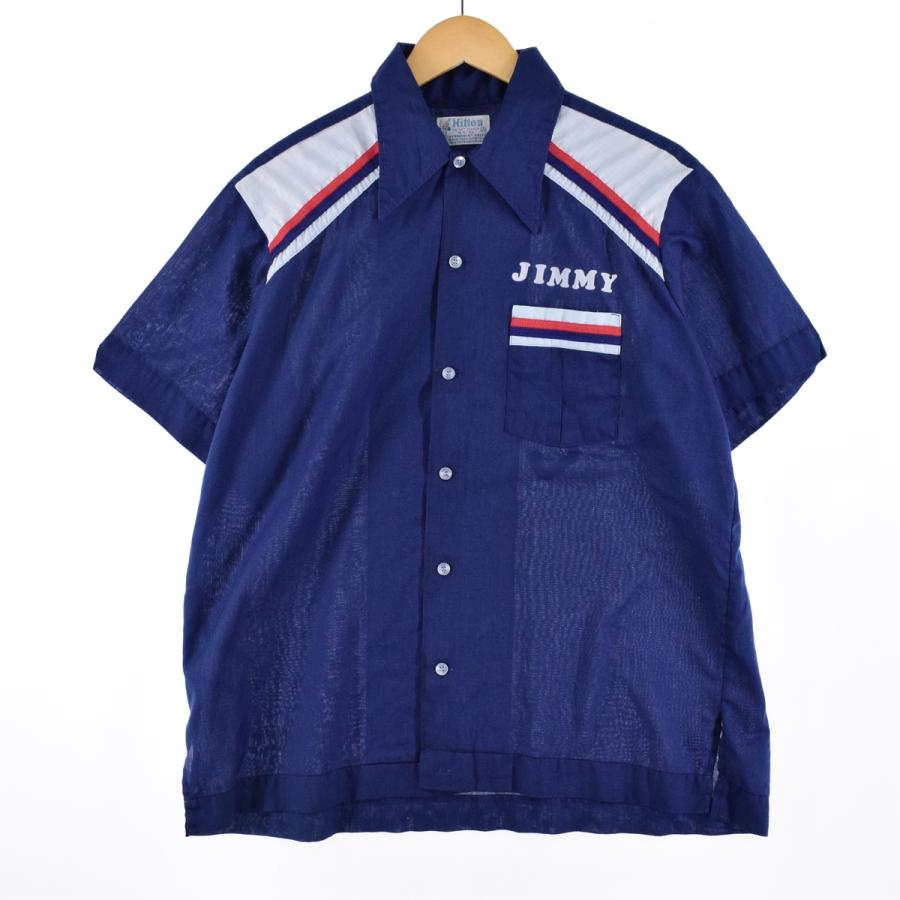 古着 70年代 ヒルトン HILTON ボウリングシャツ USA製 メンズL 