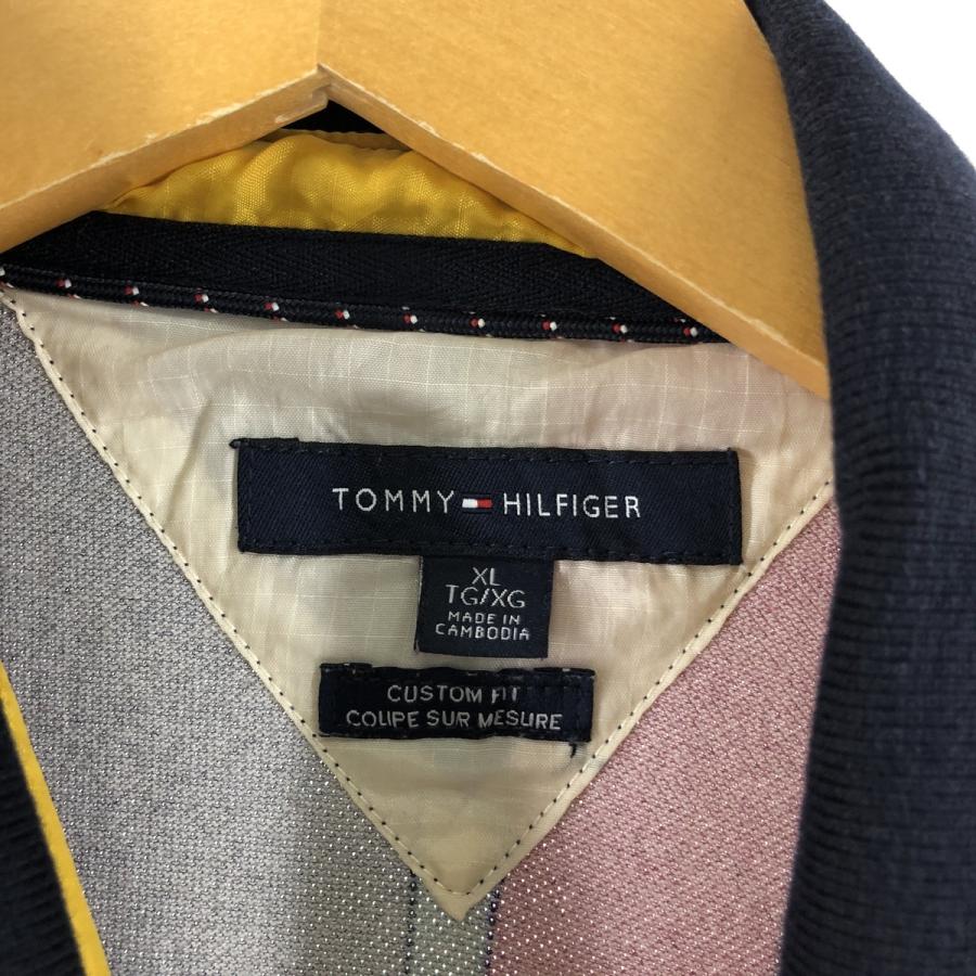 古着 トミーヒルフィガー TOMMY HILFIGER CUSTOM FIT 半袖 ストライプ ポロシャツ メンズL /eaa351359｜jamtrading1｜03