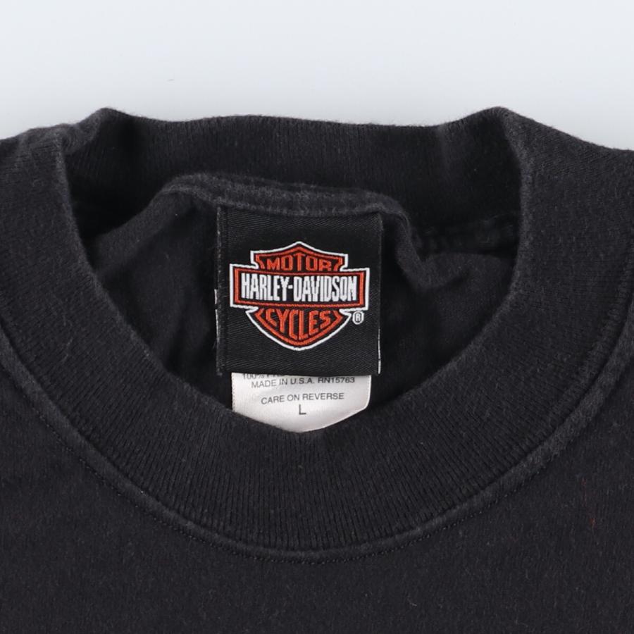 古着 ヘインズ Hanes Harley-Davidson ハーレーダビッドソン 両面プリント モーターサイクル バイクTシャツ USA製 メンズL /eaa352869｜jamtrading1｜03