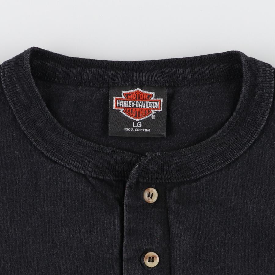 古着 ハーレーダビッドソン Harley-Davidson 両面プリント ヘンリー