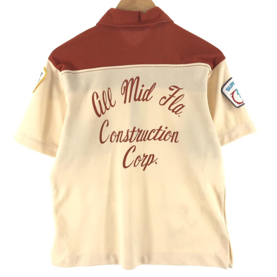 キングルイ　ビンテージ ボーリングシャツ　　刺繍　ハーフジップ　70s King Louie 古着 70年代 キングルイ ハーフジップ バック