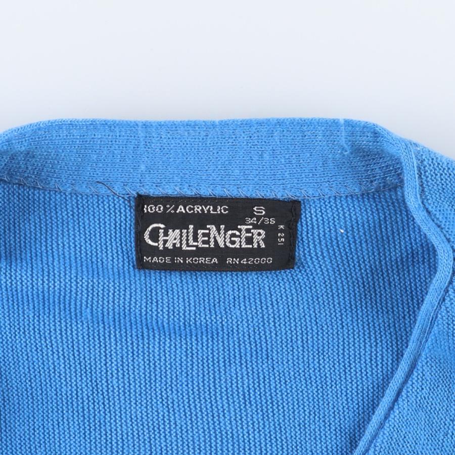 古着 70年代 CHALLENGER アクリルニットカーディガン メンズM