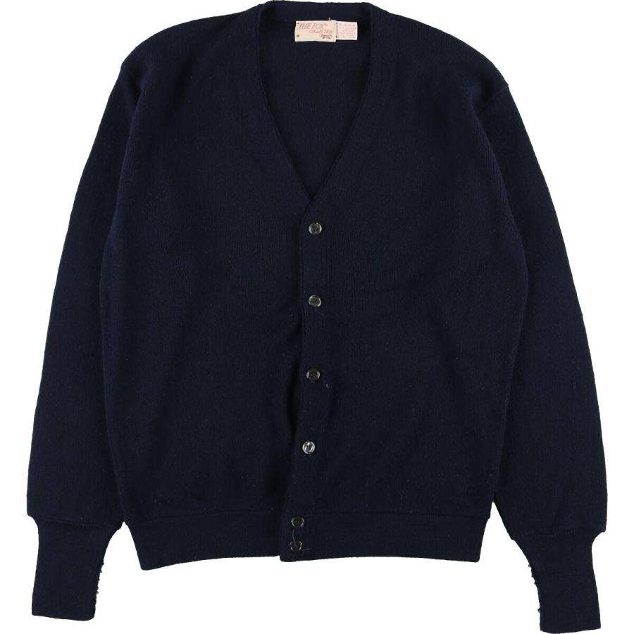 古着 70~80年代 THE FOX COLLECTION アクリルニットカーディガン USA製 