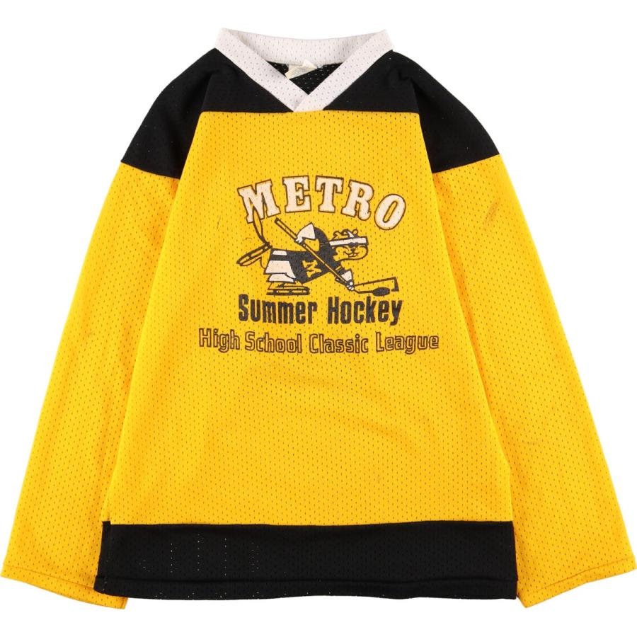 古着 NOR-TEX カレッジ Vネック メッシュ ゲームシャツ ホッケーシャツ  