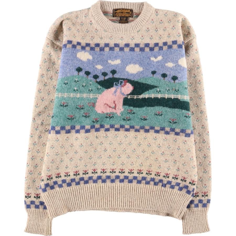 Eddie Bauer（エディーバウアー） 古着 90年代 アニマル柄 ウール