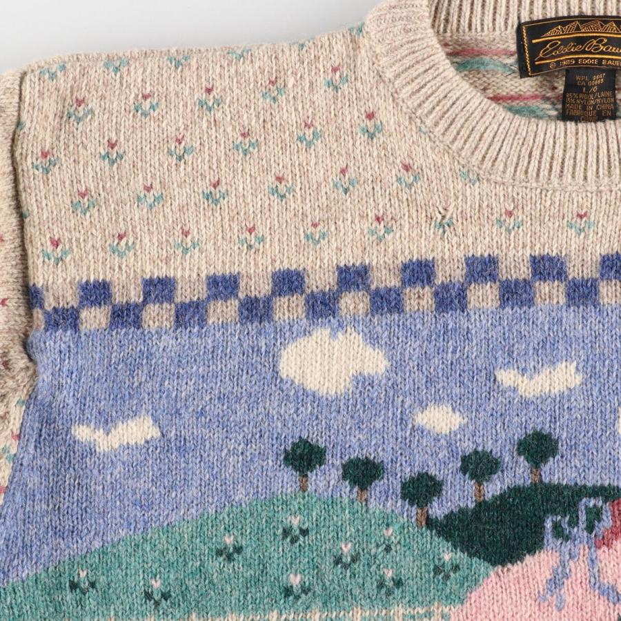 Eddie Bauer（エディーバウアー） 古着 90年代 アニマル柄 ウール