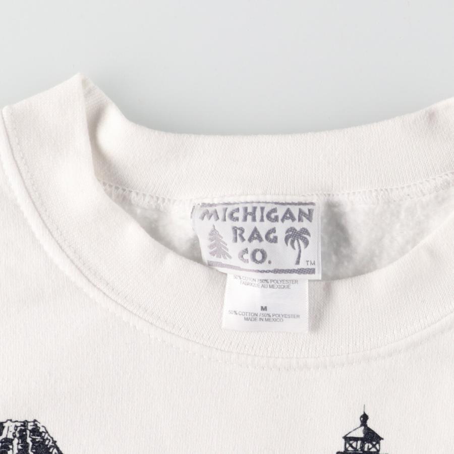 古着 ~90年代 MICHIGAN RAG CO. プリントスウェットシャツ トレーナー メンズL ヴィンテージ /eaa373376 ...