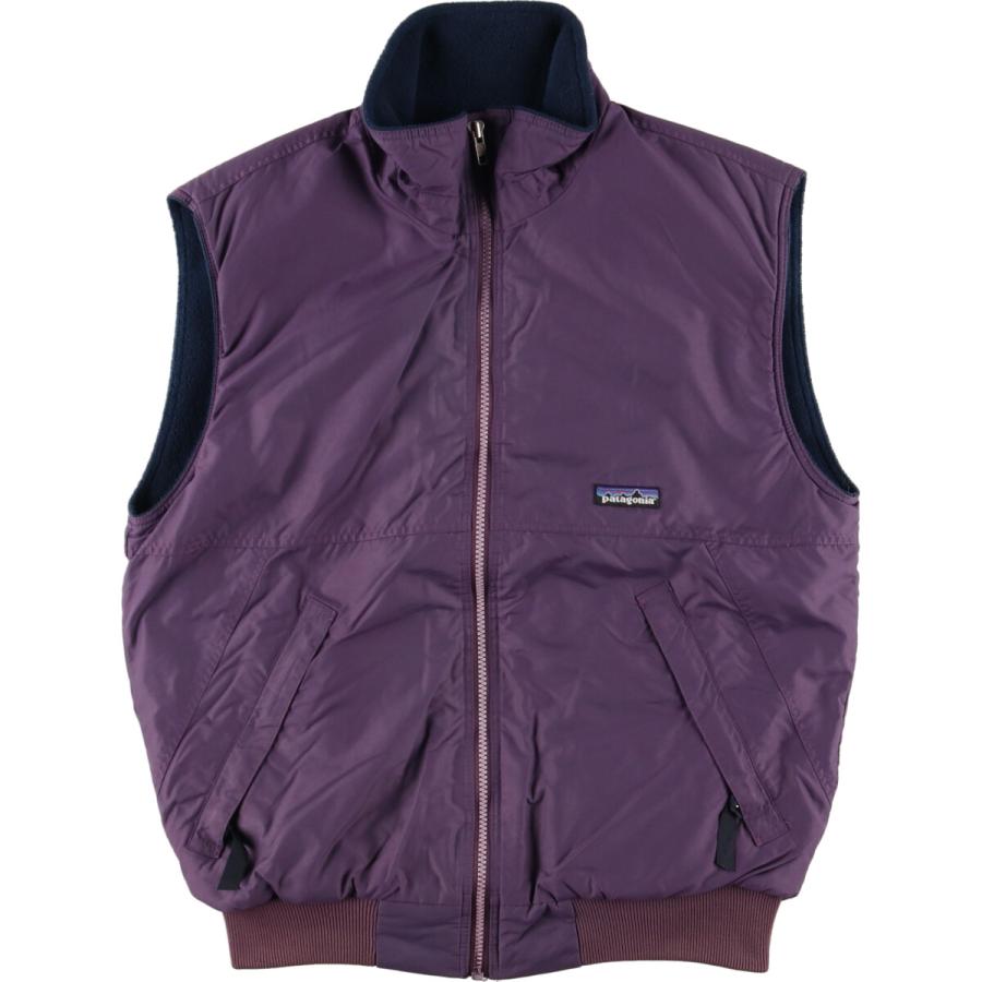 80s パタゴニア シェルドシンチラベスト USA製 ネイビー M 三角タグ