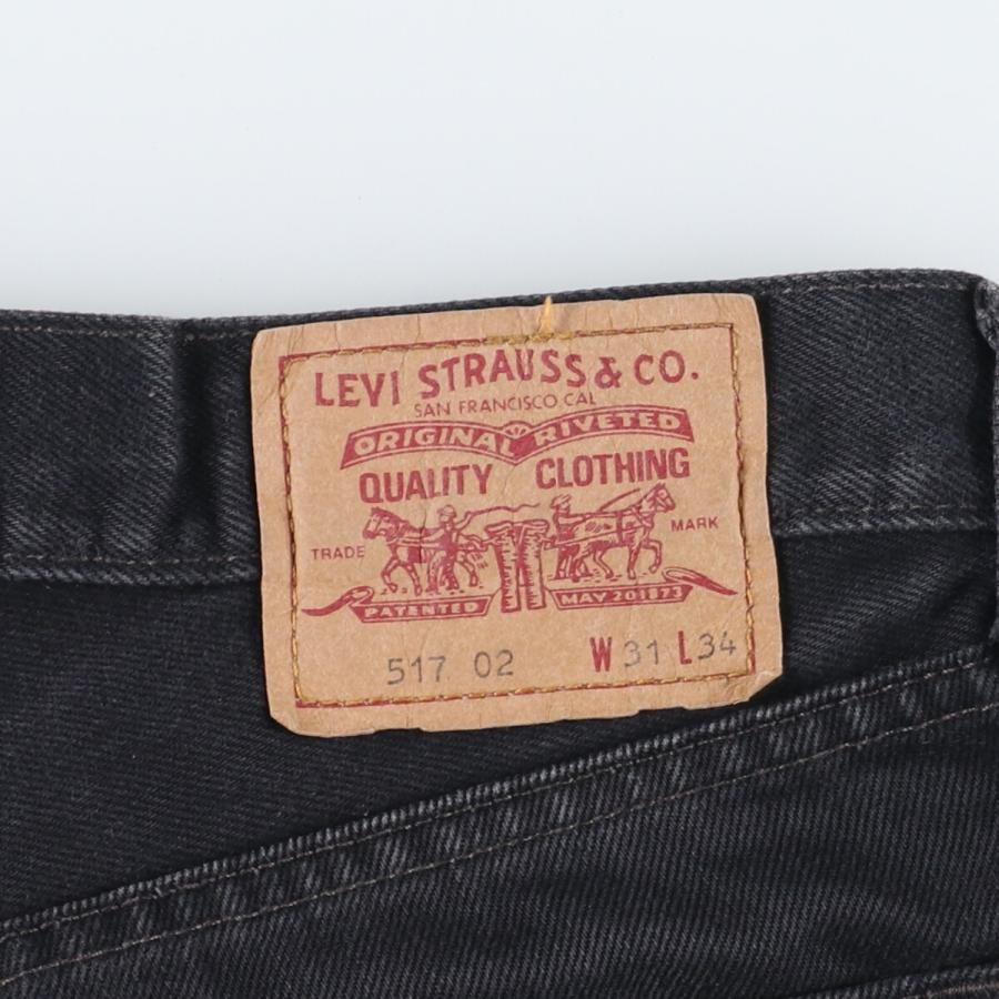 古着 リーバイス Levi's ユーロモデル 517 ブラック ブーツカットジーンズ デニムパンツ レディースL(w28) /eaa374547｜jamtrading1｜03