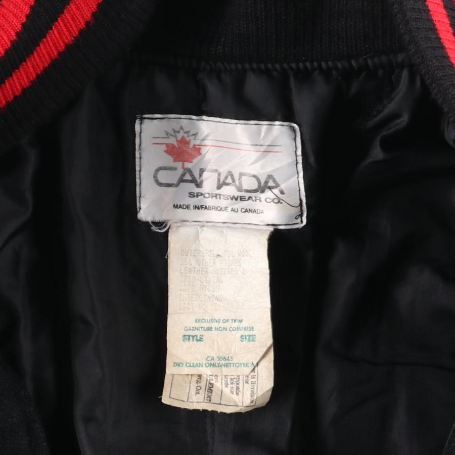 古着 90年代 CANADA SPORTSWEAR 袖革ウールスタジャン アワードジャケット バーシティジャケット カナダ製 メンズXL /eaa378317 【SS2403】｜jamtrading1｜03