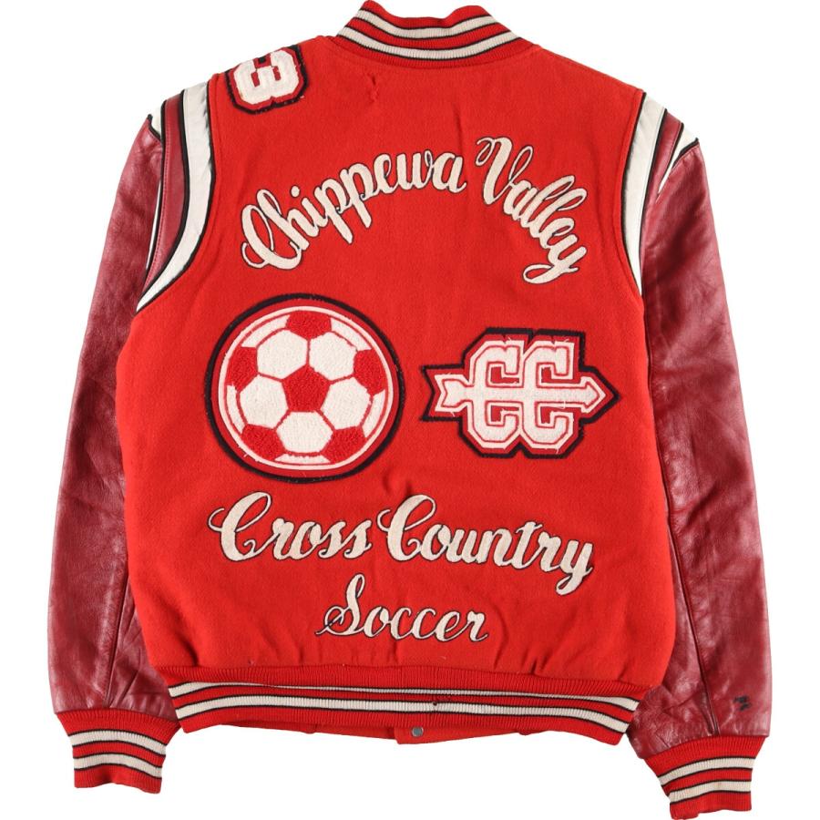 jostens スタジャン レザー XL 短丈 ビンテージレザー レザー袖 【公式