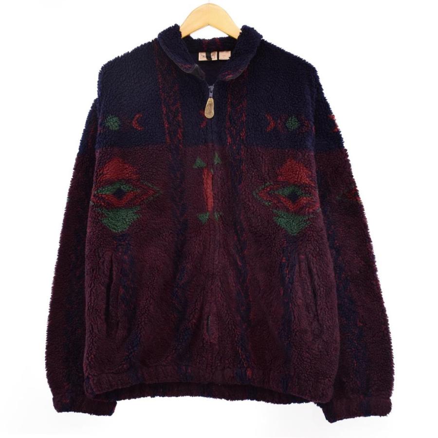 WOOLRICH 古着 90年代 ウールリッチ 総柄 ネイティブ柄 フリース