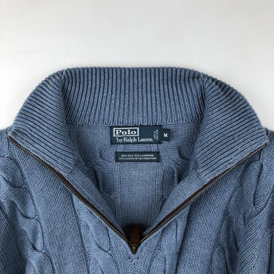 古着 ラルフローレン Ralph Lauren POLO by ケーブル編み カシミア混