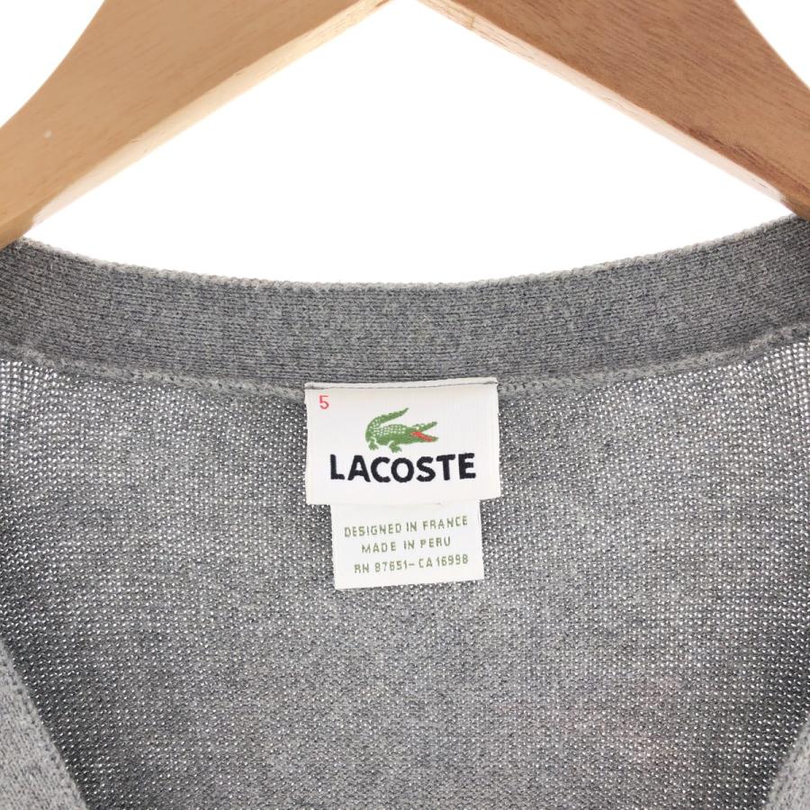 古着 ラコステ LACOSTE フランス企画 コットンニットカーディガン 5 メンズL /eaa381157｜jamtrading1｜03