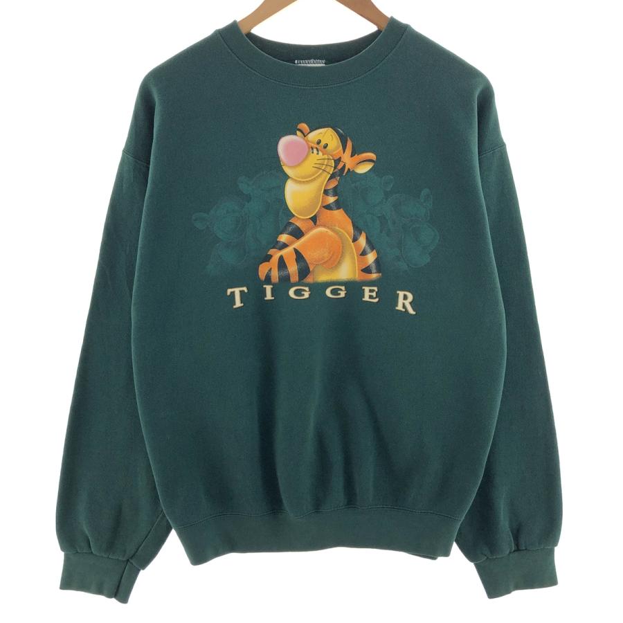 【人気キャラクター】ディズニー　スウェット　ティガー　プーさん　90s L 古着 90年代 ディズニー THE DISNEY STORE くまのプーさん