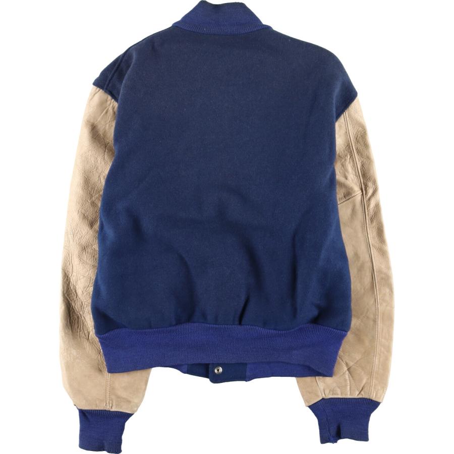 古着 60年代 EMPIRE 袖革ウールスタジャン アワードジャケット バー  