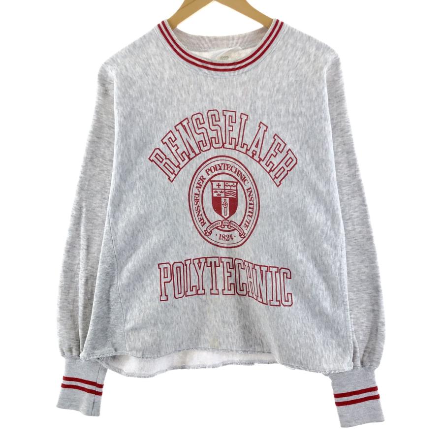古着 university place 裾カットオフ カレッジスウェットシャツ