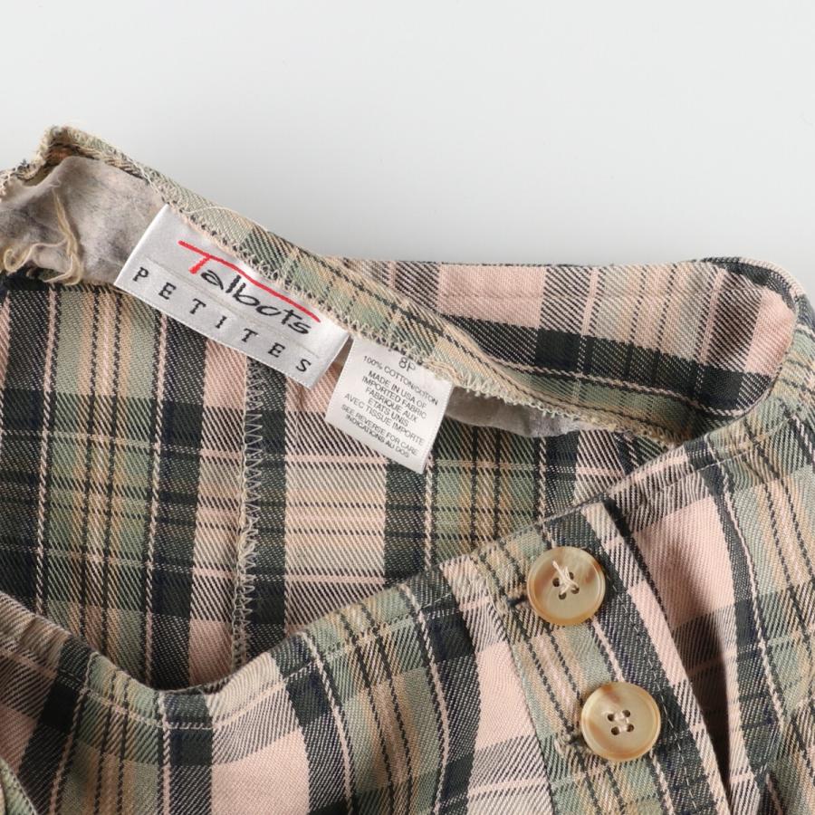 古着 タルボット Talbots チェック柄 ロング ラップ 巻きスカート USA 