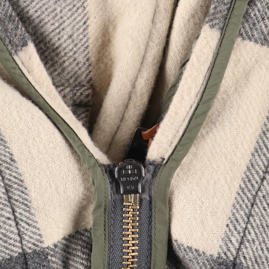 WOOLRICH 古着 ウールリッチ チェック柄 ウールハーフコート WOOLRICH 古着 ウールリッチ チェック柄 ウールハーフコート