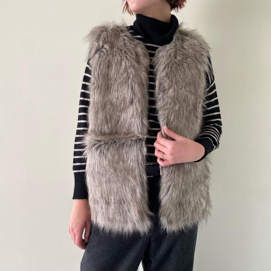 古着 MERONA ファーベスト レディースS /eaa393319 古着 MERONA ファーベスト レディースS /eaa393319 ss2501_50