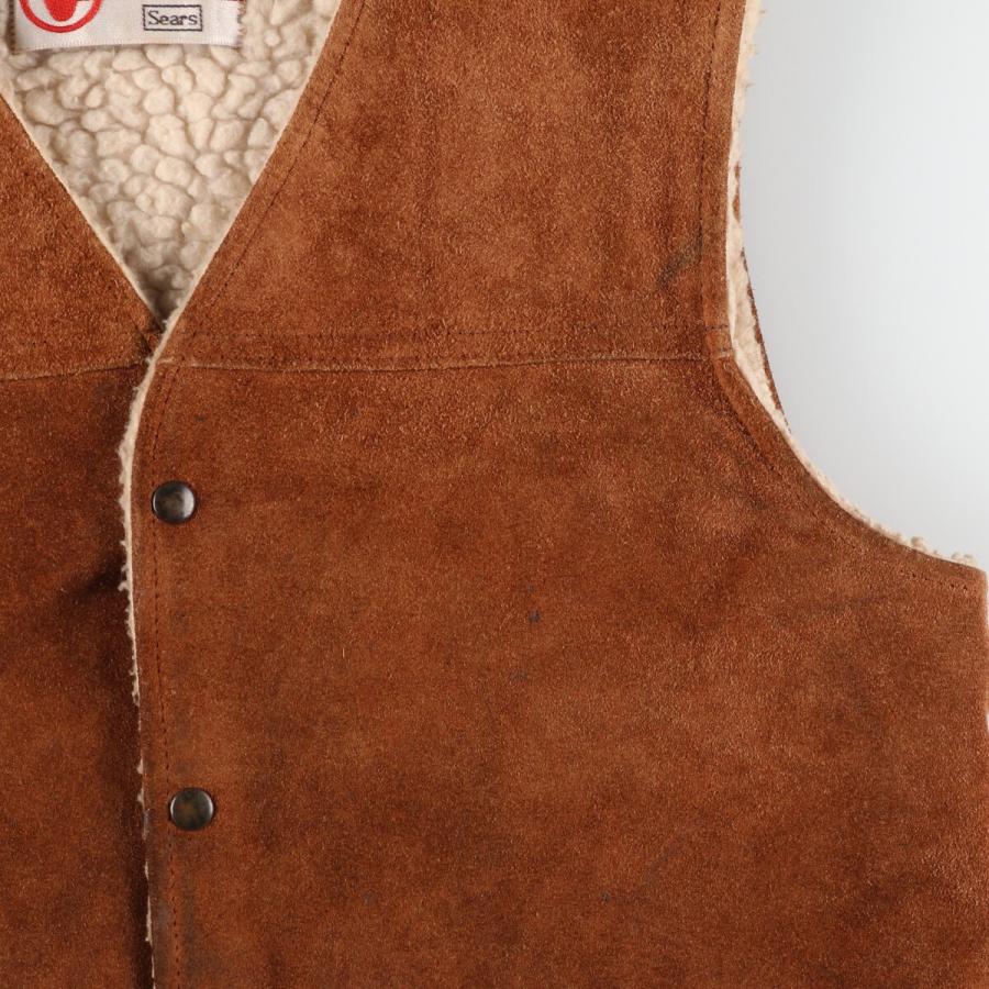 古着 70年代 シアーズ Sears THE LEARHER SHOP スエードレザーベスト 