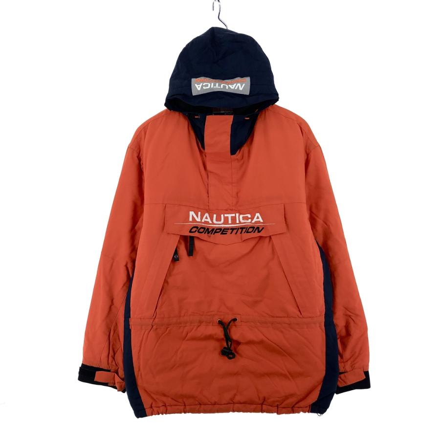 NAUTICA 古着 ノーティカ 中綿入り アノラックパーカー メンズM  