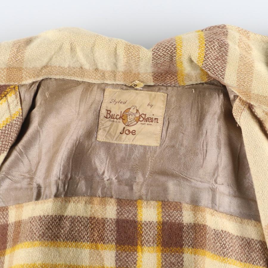 チェック柄 ウールジャケット 50s 古着 50年代 Buck Skein Joe チェック柄 ウールジャケット