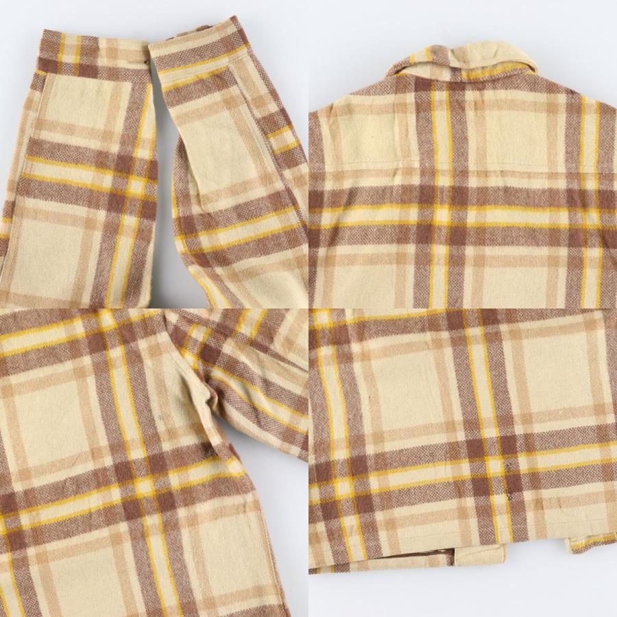 チェック柄 ウールジャケット 50s 古着 50年代 Buck Skein Joe チェック柄 ウールジャケット