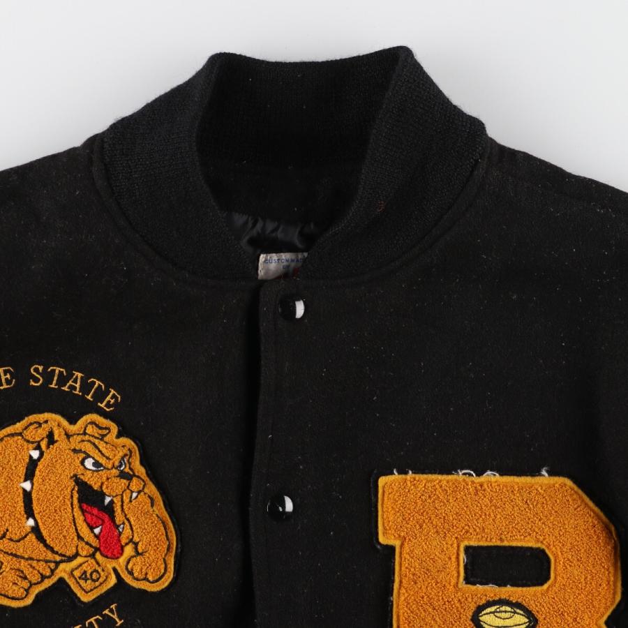古着 90年代 TM ATHLETICS 袖革ウールスタジャン アワード 古着 90年代 TM ATHLETICS 袖革ウールスタジャン アワード