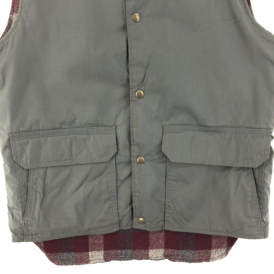 70s Woolrichウールリッチ リバーシブル ベスト M 古着 USA製 WOOLRICH 古着 70年代 ウールリッチ リバーシブルベスト USA製