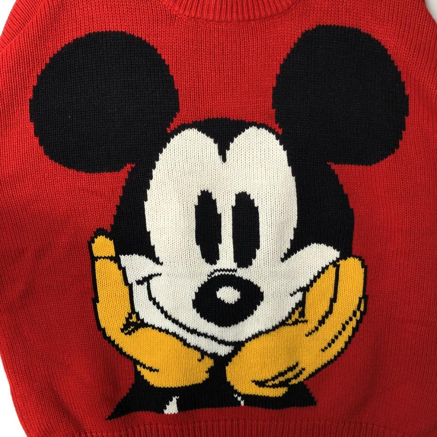 古着 Micky&Co. MICKEY MOUSE ミッキーマウス 総柄 キャラクター アクリルニットセーター メンズM相当/eaa399345 古着 Micky and Co. MICKEY MOUSE ミッキーマウス 総柄 キャラクター