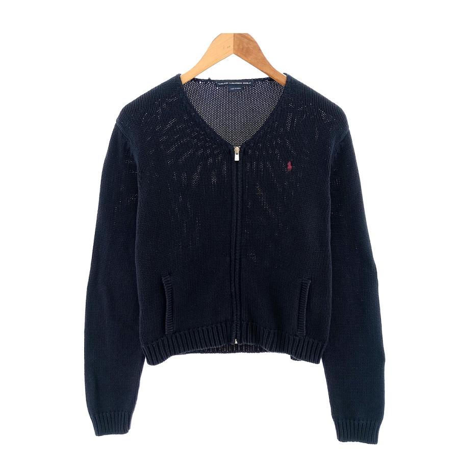 Ralph Lauren - 古着 ラルフローレン Ralph Lauren RALPH LAUREN GOLF コットンニットフルジップセーター レディースL相当 /eaa400340 古着 ラルフローレン Ralph Lauren RALPH LAUREN GOLF コットン