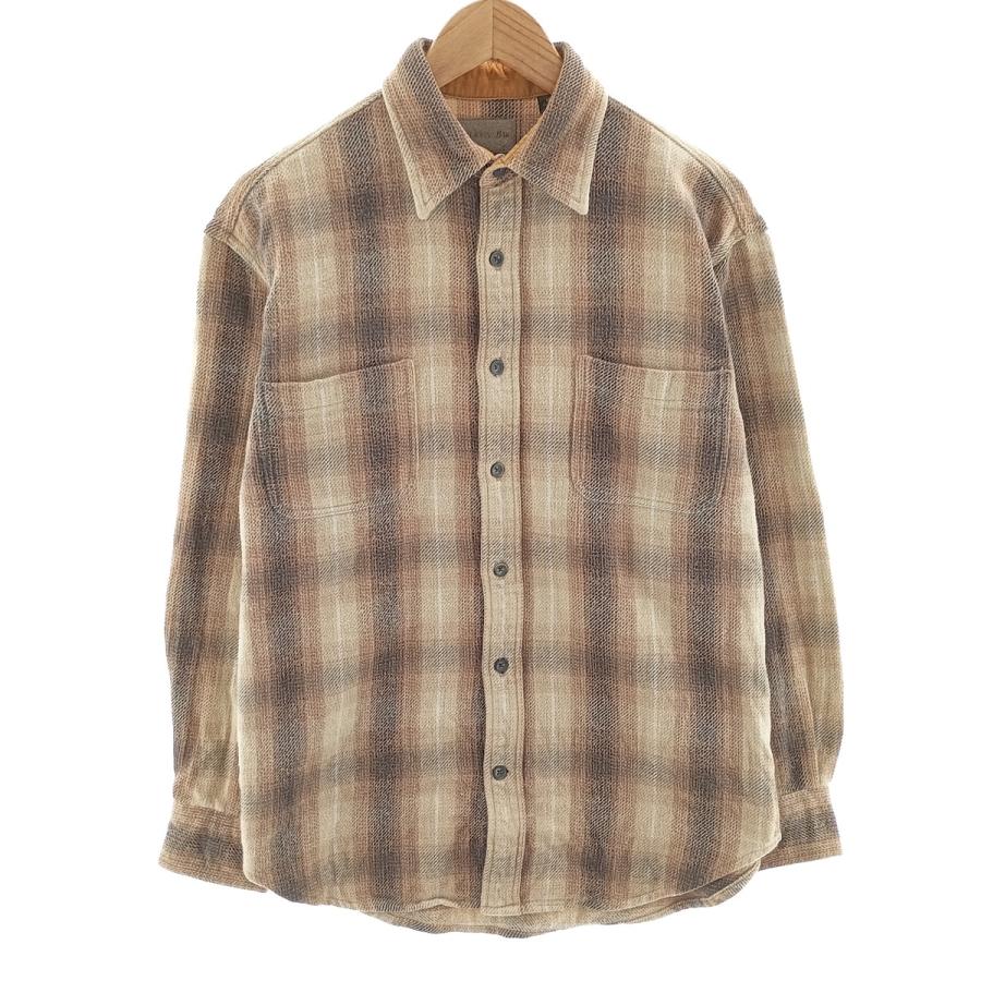 90s ST. JOHN'S BAY オンブレチェックシャツ ヘビーネルシャツ 古着 90~00年代 セントジョンズベイ ST JOHN'S BAY オンブレチェック