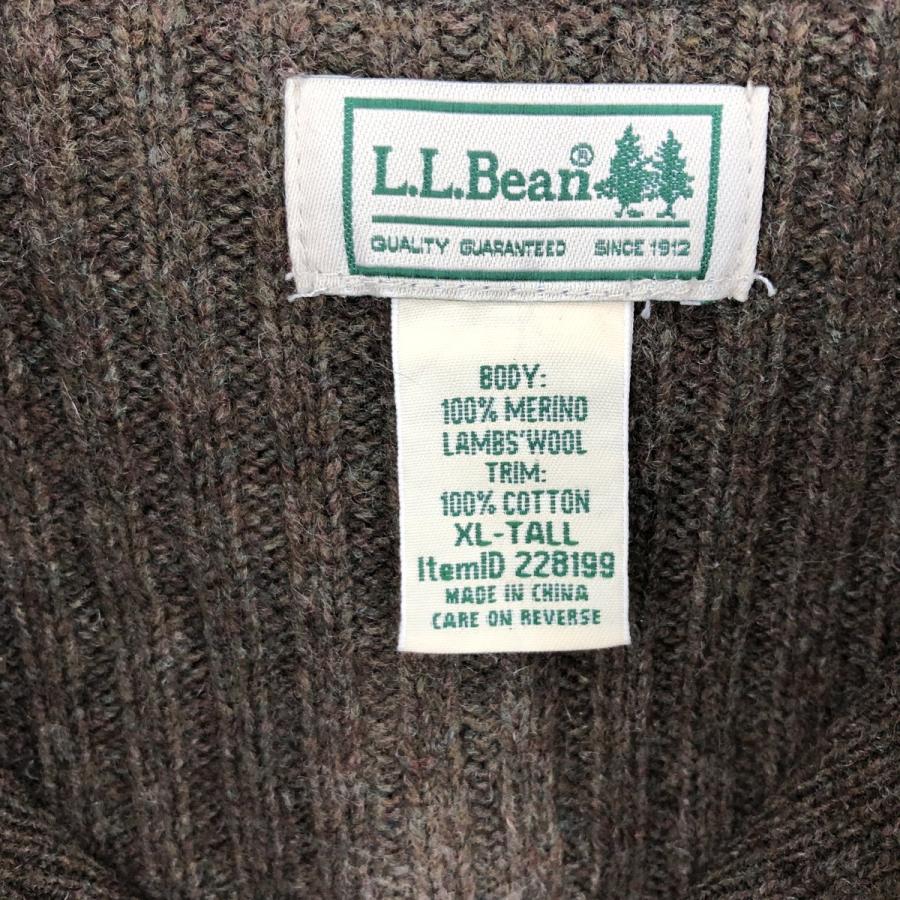 古着 エルエルビーン L.L.Bean リブ編み ヘンリーネック ウールニットセーター メンズXL /eaa405595｜jamtrading1｜03