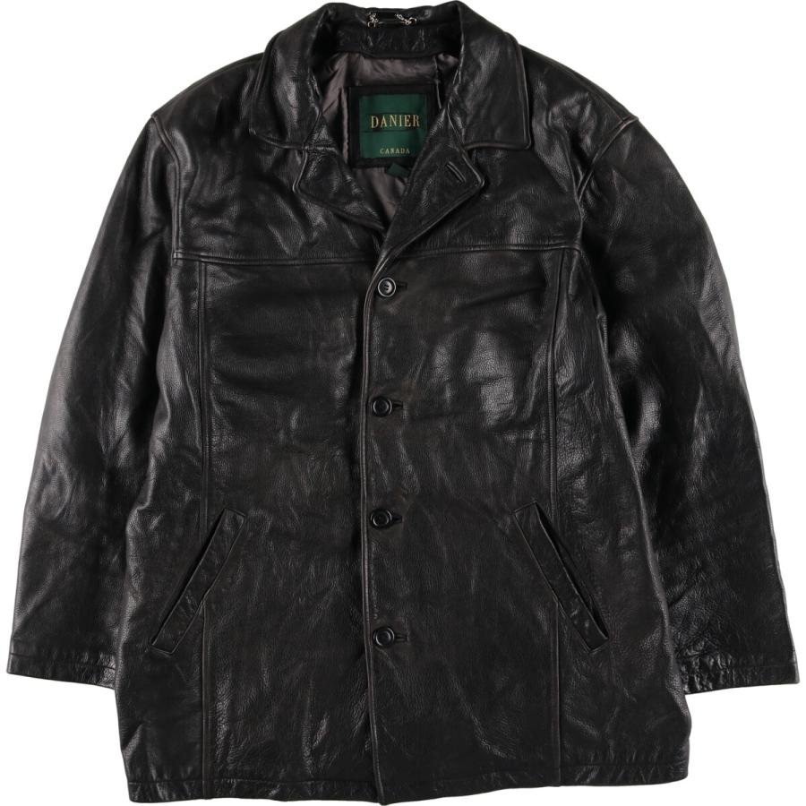 カナダ製 DANIER シングル レザー ライダース ジャケット 本革 XL