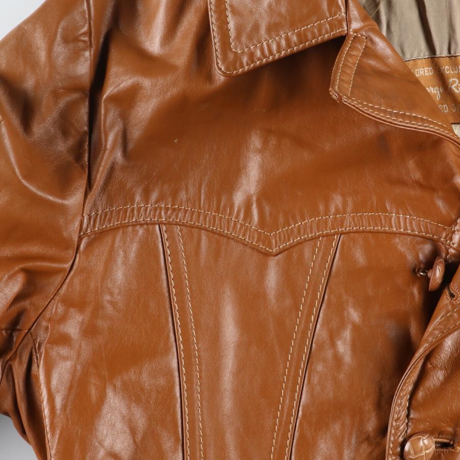 古着 80年代 GEORGE RICHARD レザーカーコート メンズL ヴィンテージ  