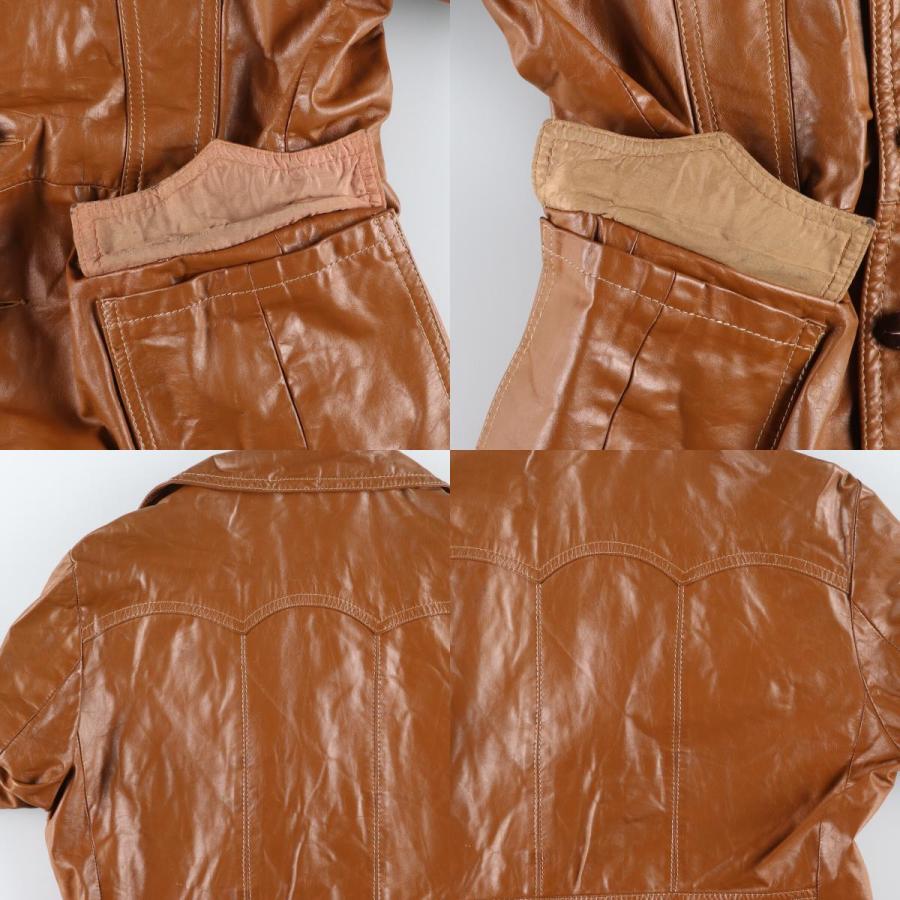 古着 80年代 GEORGE RICHARD レザーカーコート メンズL ヴィンテージ  