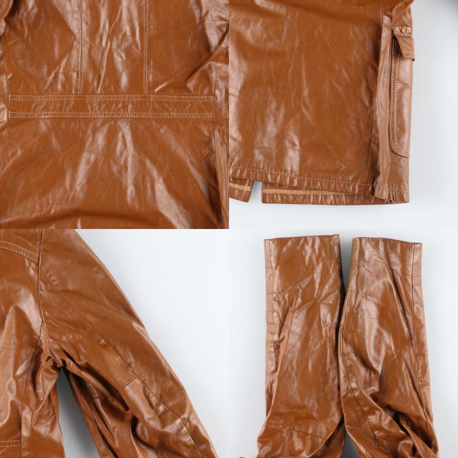 古着 80年代 GEORGE RICHARD レザーカーコート メンズL ヴィンテージ  