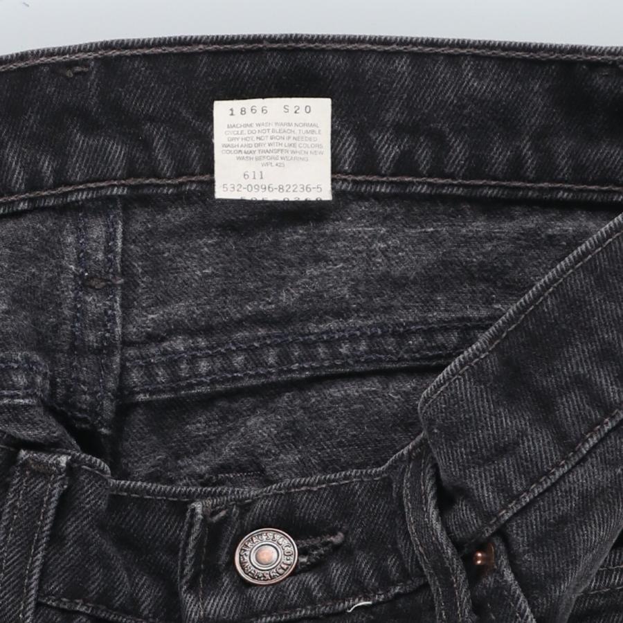 古着 90年代 リーバイス Levi's 505 REGULAR FIT STRAIGHT LEG ブラックデニム テーパードデニムパンツ USA製 メンズw34 /eaa408552｜jamtrading1｜05