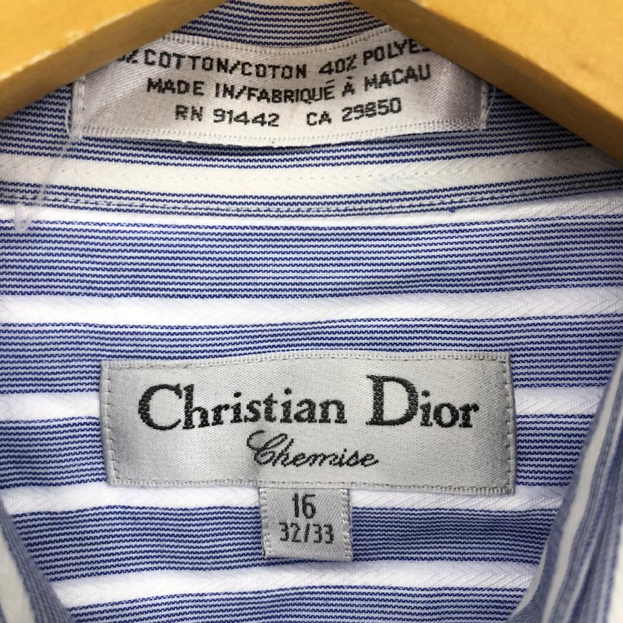 古着 90年代 クリスチャンディオール Christian Dior MONSIEUR 長袖 ストライプシャツ メンズL ヴィンテージ /eaa409347｜jamtrading1｜03