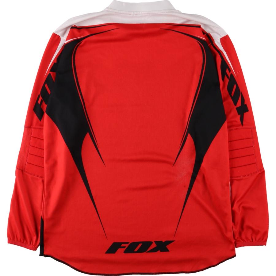 古着 FOX RACING モトクロスシャツ Vネック ロングTシャツ ロンT