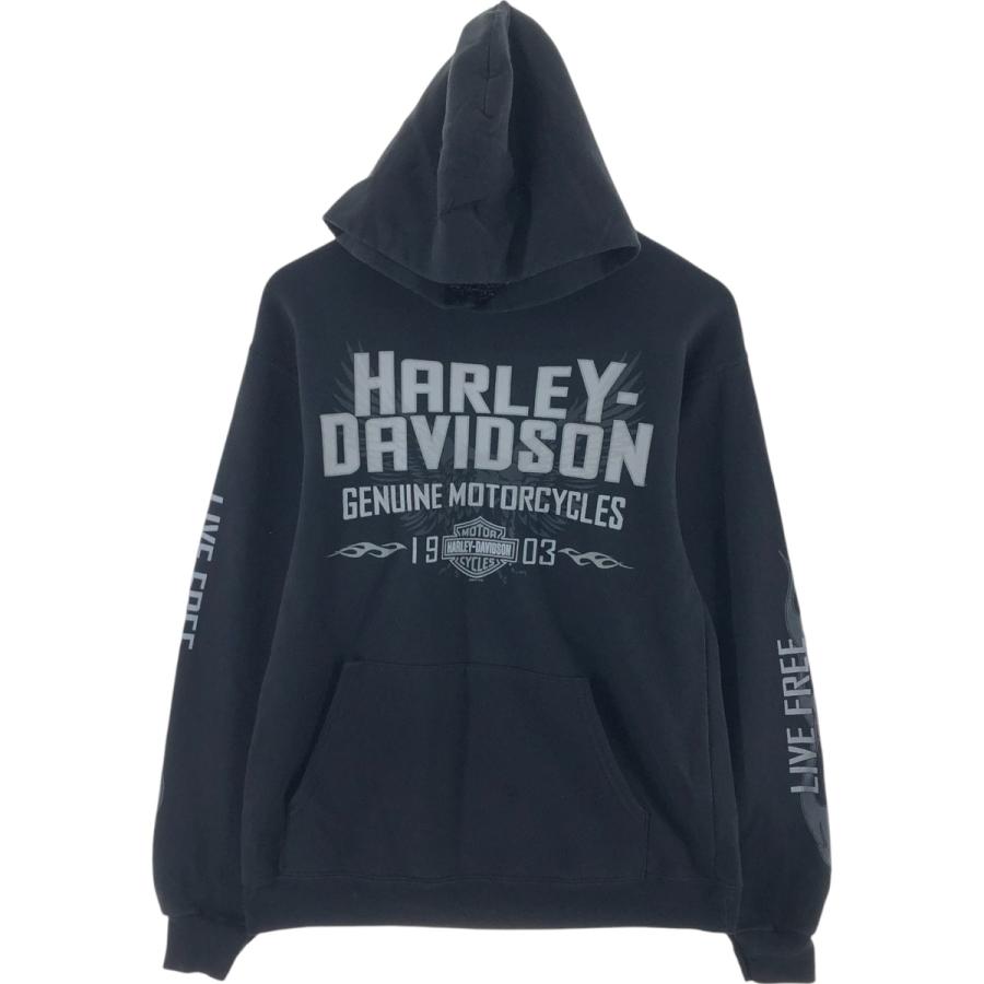 古着 ハーレーダビッドソン Harley-Davidson 鷲柄 イーグル柄