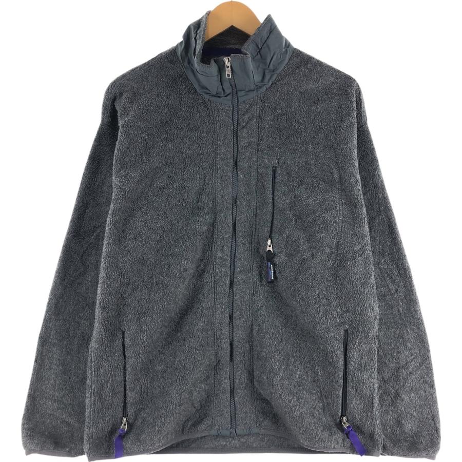 じーこ 　00's パタゴニア　USA製　グレー×ブラック　L patagonia（パタゴニア） 古着 00年代 フリースジャケット USA製
