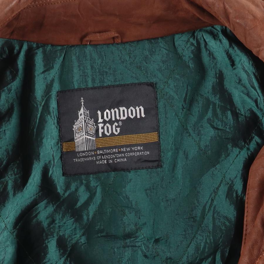古着 ロンドンフォグ LONDON FOG レザーカーコート メンズL /eaa415375