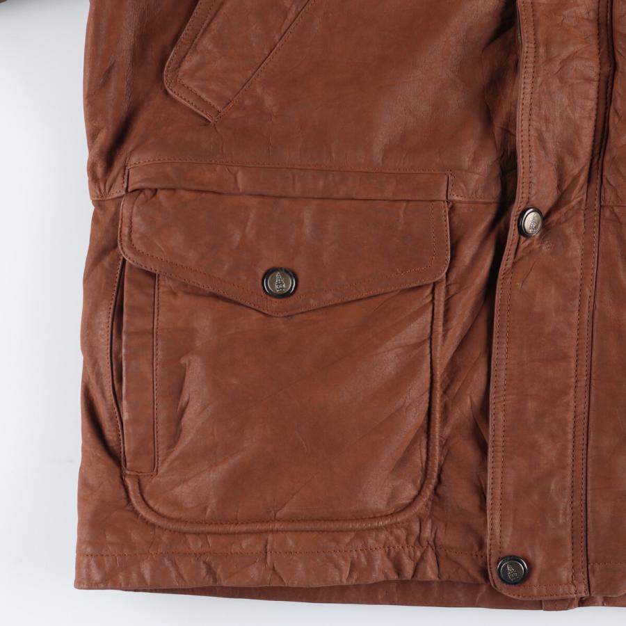 ロンドンフォグ 本革レザー レザーカーコート ヴィンテージ 古着 ロンドンフォグ LONDON FOG レザーカーコート メンズL /eaa415375