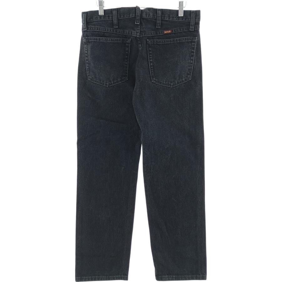 古着 ラスラー RUSTLER ブラックデニム ストレートデニムパンツ メンズ