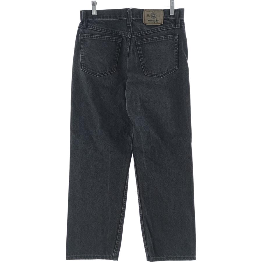 Wrangler ラングラー W30 ブラック ボトム 古着 黒 16375 Wrangler（ラングラー） 古着 ブラックデニム テーパードデニムパンツ