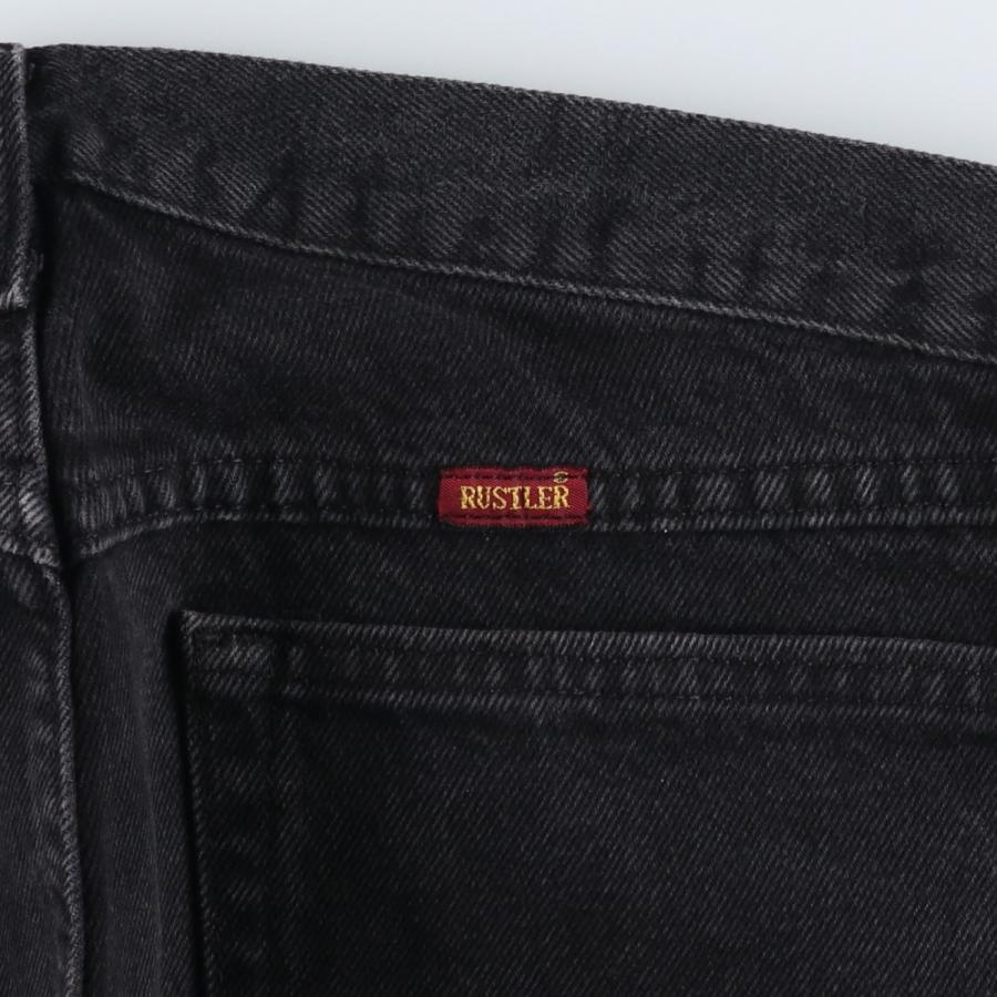 古着 ラスラー RUSTLER ブラックデニム ストレートデニムパンツ メンズ