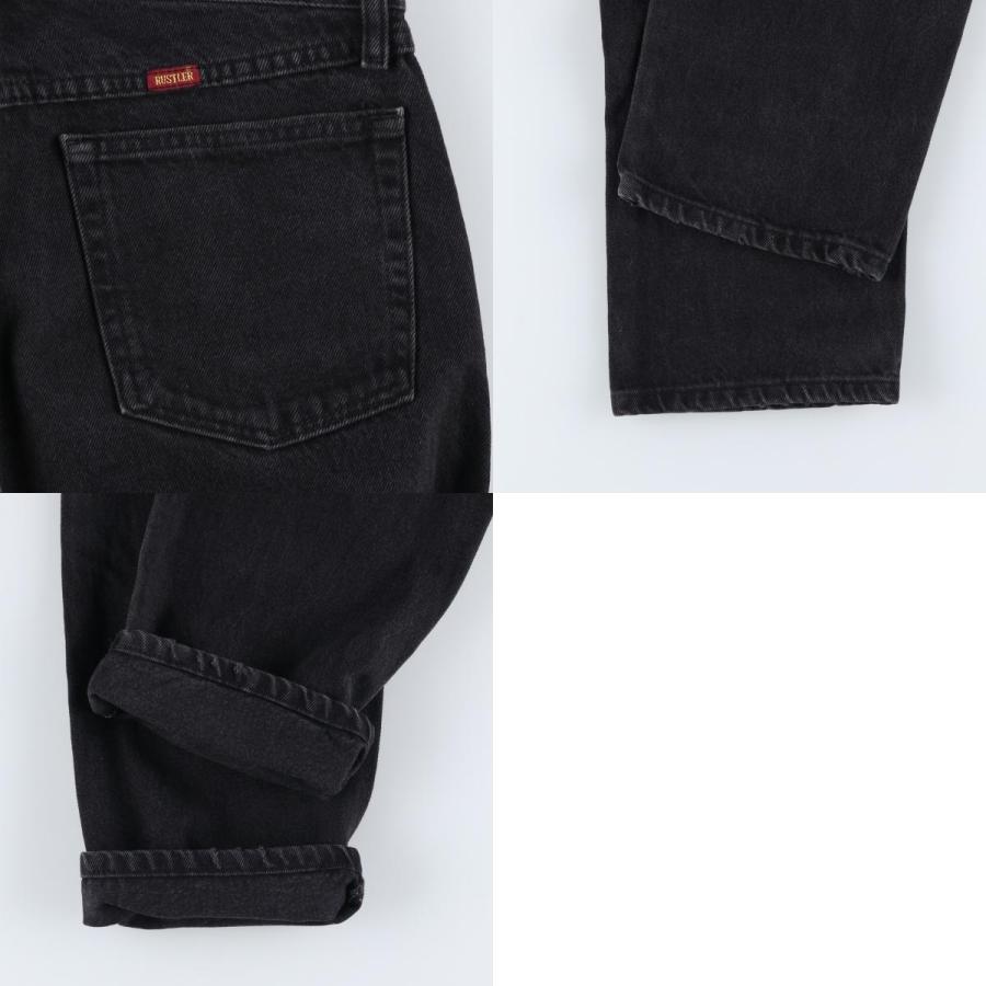 古着 ラスラー RUSTLER ブラックデニム ストレートデニムパンツ メンズ