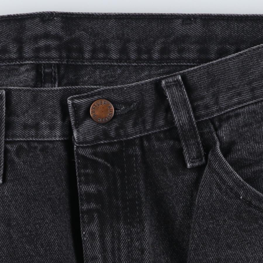 古着 ラスラー RUSTLER ブラックデニム ストレートデニムパンツ メンズ